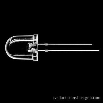 10 x 13.7mm Super-bright Pure White LED Diode with 20,000 to 30,000mcd Luminous Intensity